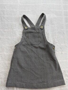 Max Studio kids Overall Dress2T Black & White Snaps (2450)